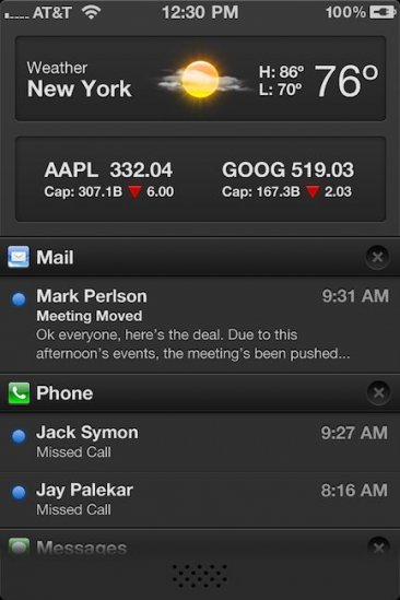 Theme Notifications Center